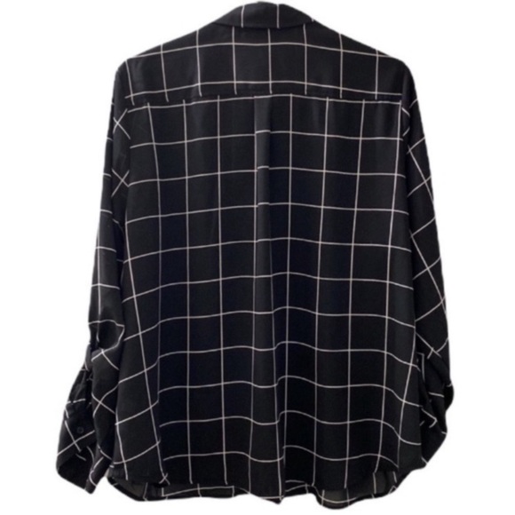 Apt. 9 (petite) PXXL black & white geometric/square button down dress bl… - Picture 2 of 13